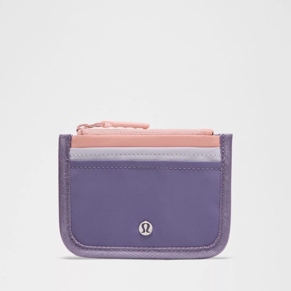 Lululemon true identity card case Grape Mist/Faint Lavender/Tea Rose NWT